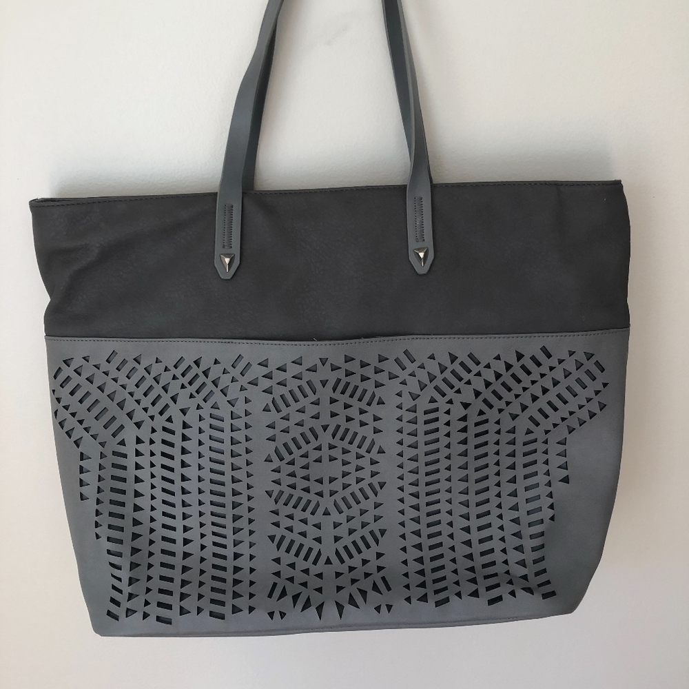 Stella and Dot Gray Tote Bag